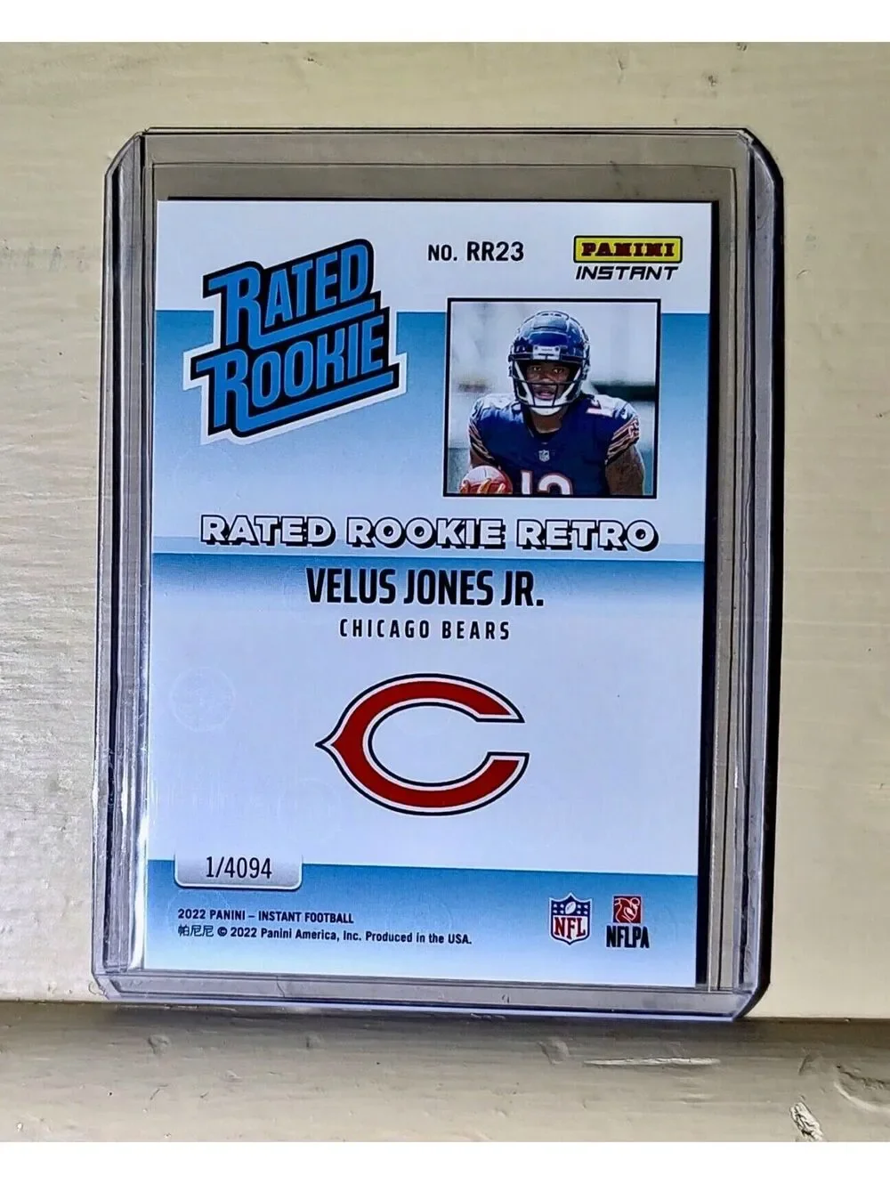 Velus Jones Jr 2022 NFL Panini #23 Rated Rookie Retro Football Card 1/4094